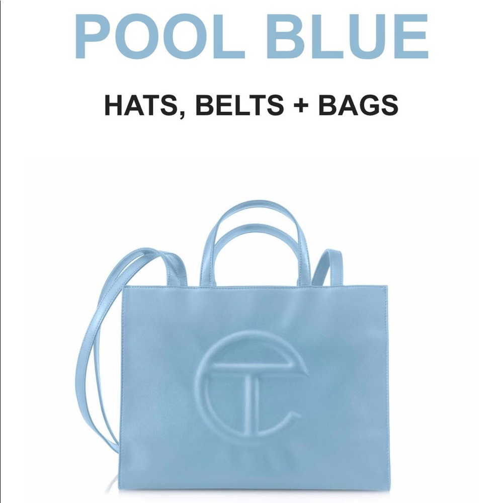 Telfar Medium Pool Blue A (Restock) 100% Authentic.